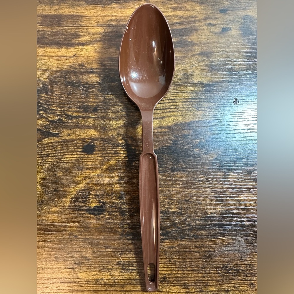 Vintage EKCO Nylon Plastic Serving Spoon‎ Ladel Brown USA